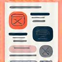 다양한 이미지가 콜라주된 무드보드를 상징하는 아이콘.